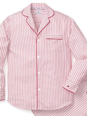 NWOT Petite Plume Men's Twill Pajama Shirt in Antique Red XL *Shirt Only*